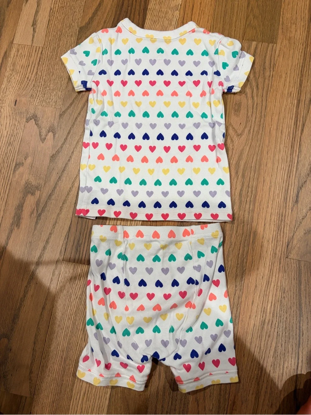 Gap toddler girl rainbow hearts summer pajamas